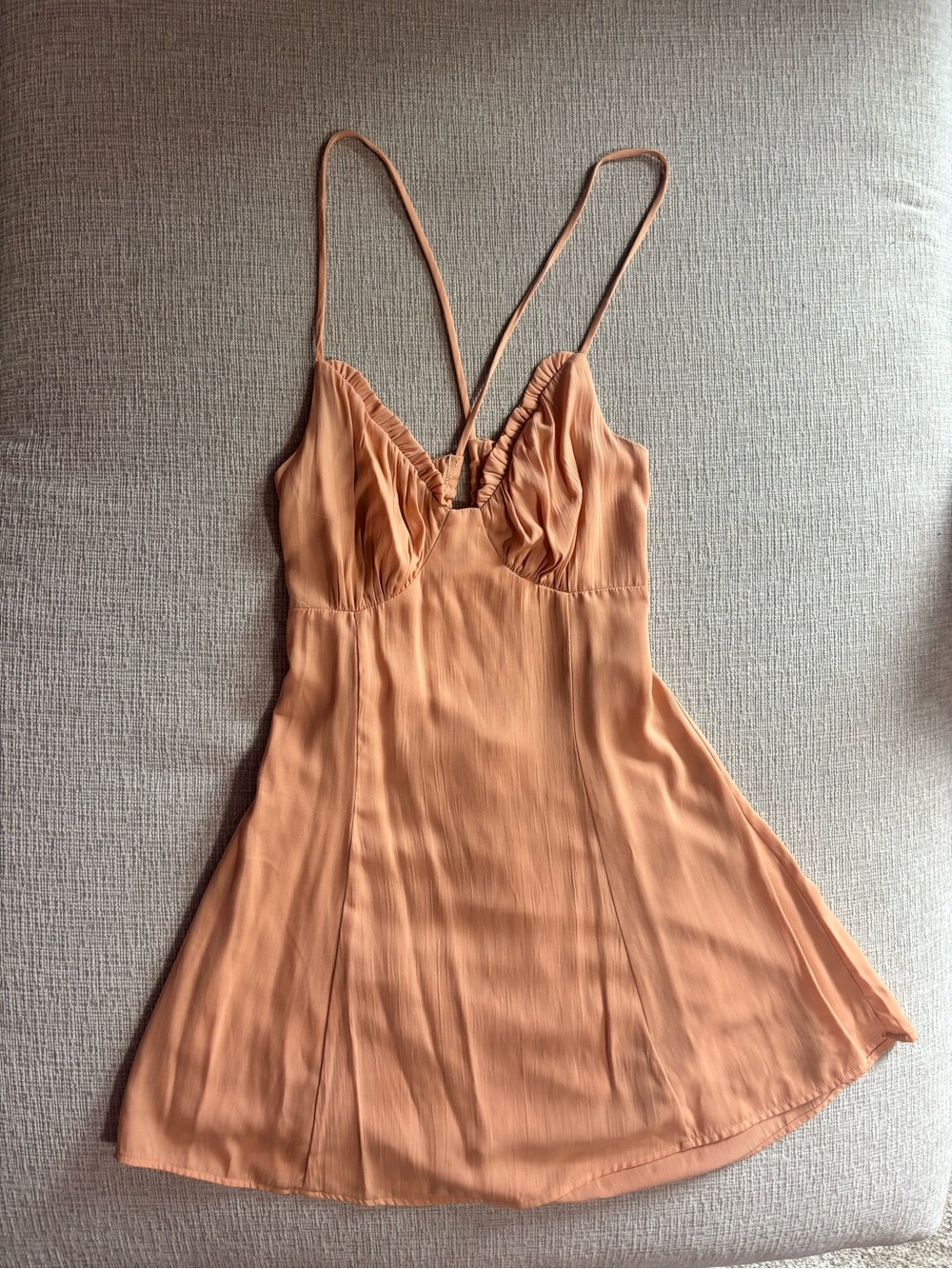 Women's Peach Strappy Sundress